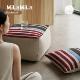 MILA米拉撞色条纹坐墩客厅坐垫蒲团懒人榻榻米多巴胺家用脚踏墩子