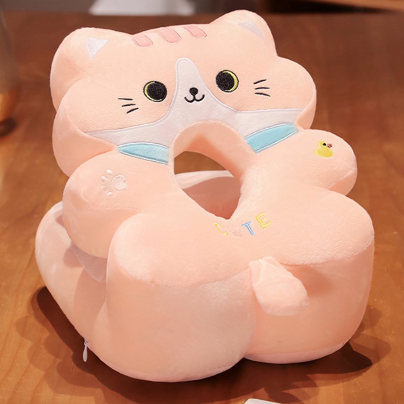 猫咪午睡枕趴睡枕办公室抱枕女生午D休神器小学生桌上睡觉枕头桌