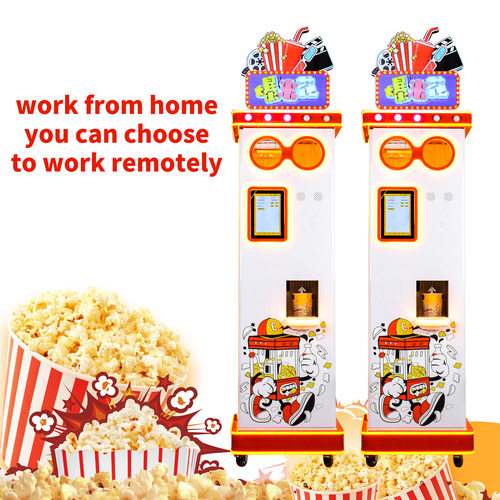 The automatic popcorn machine supports multiple languages