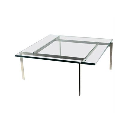 包邮PK61 Coffee Table北欧设计简约时尚咖啡桌不锈钢化玻璃茶几