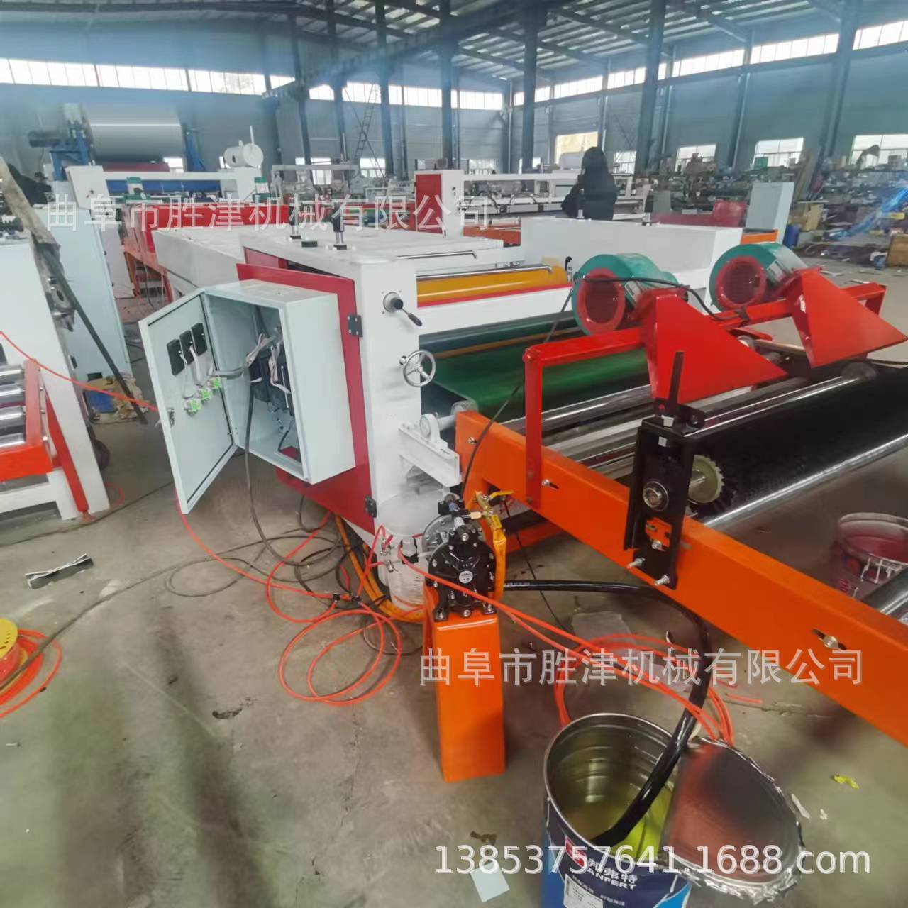 镀锌板卷材PVC复合机 木饰面板平贴机厂家竹炭纤维实心大板覆膜机