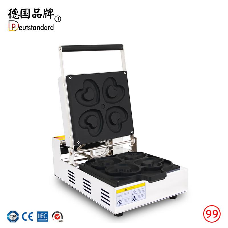 商用华夫饼机心形电饼铛设备心形甜甜圈松饼小吃机摆摊网红小吃机