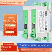 20Ma到Modbus Tcp以太网模拟采集模块Ad转换器电流电压输入卡