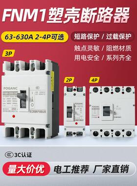 Rcm1塑料外壳断路器3P100A160A250A400A630A800A4P三相四线制空气