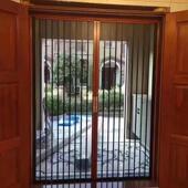 杭州金刚网折叠纱门纱窗可锁防蚊防盗免费上门测量安装