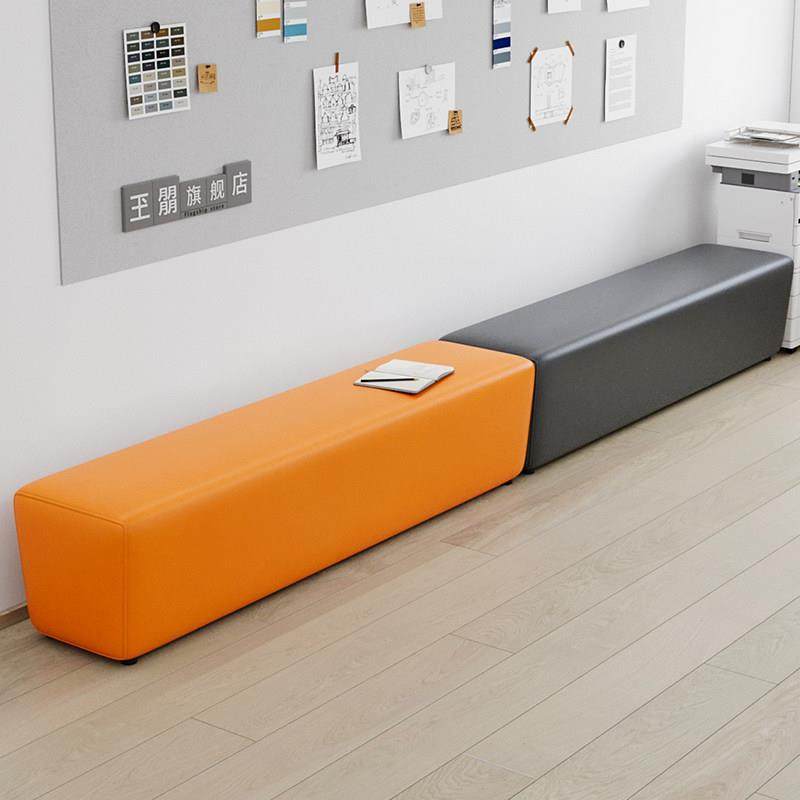 早教培训机构等候休闲休息区理发店接待小型换鞋凳长条沙发凳组合