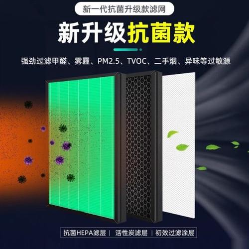 适用德尔玛DEM-J580空气净化器高效HEPA除PM2.5复合过滤网滤芯