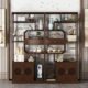 摆件多宝阁茶叶展示柜博古架新中式 客厅书架柜置物架组合收纳柜古
