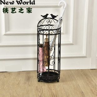 欧式创意雨伞架酒店大堂雨伞桶家用门口放伞架子铁艺折叠伞收纳架