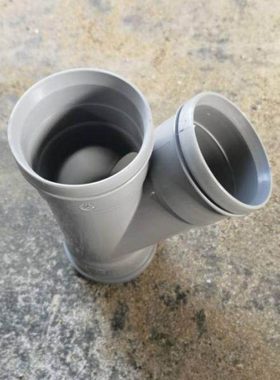 HTPP 耐高温 耐腐蚀排水管 热熔承插连接化工管 PP 45°斜三通