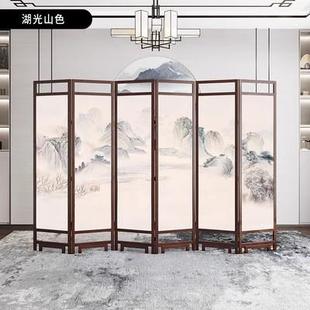 实木屏风隔断墙办公室折叠移动酒店 中式 家用客厅遮挡玄关进门软