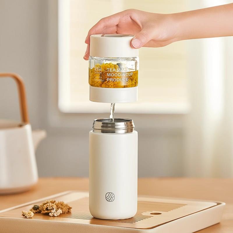 德国进口茶水分离保温杯泡茶杯陶瓷内胆水杯女新款可携式喝茶杯子