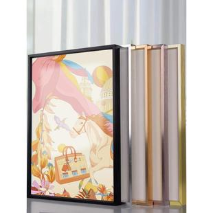 铝合金相框装裱窄边外框广告海报图片框拼图框婚纱证书框可定制