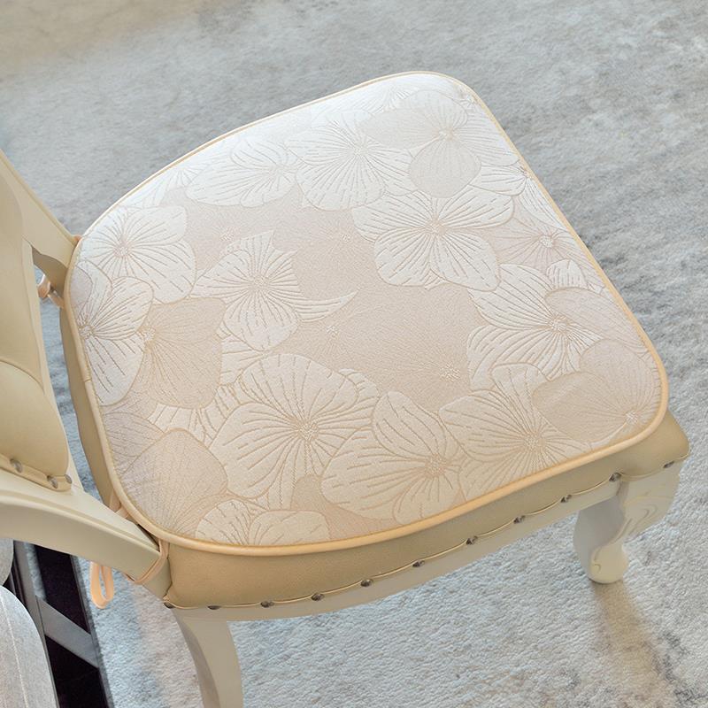 可定制欧式雪尼尔餐椅垫 四季通用马蹄形防滑坐垫简约座垫凳垫