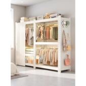 卧室开放式 衣架收纳柜子简易组装 置物架落地衣帽架出租房货架衣柜