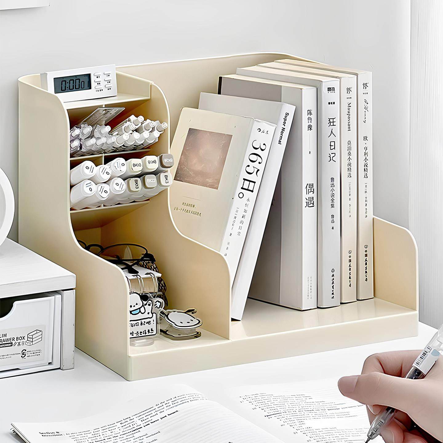 桌面收纳盒多功能笔筒学生书桌上书本文具整理置物架办公室储物盒,收纳整理,桌面收纳盒,淘宝优惠券,粉丝福利购,淘宝优惠卷