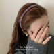 法式 复古金标毛绒细边发箍秋冬新款 外出百搭高级感发卡显脸小头箍