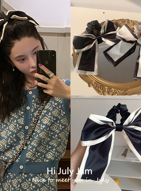 Mona张绮贤同款蝴蝶结扎头绳女扎高马尾2026年新款高级感发圈头饰