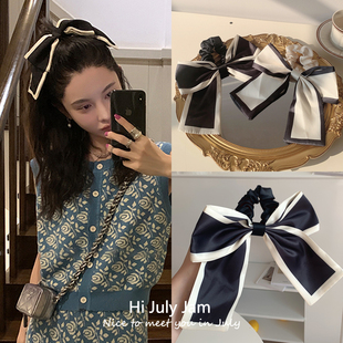 Mona张绮贤同款 高级感发圈头饰 蝴蝶结扎头绳女扎高马尾2025年新款