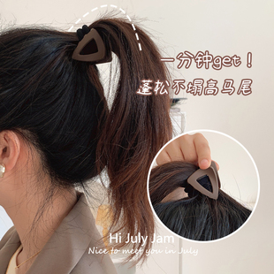 高马尾小抓夹头顶发饰小号发抓防塌固定神器高端后脑勺发夹鲨鱼夹