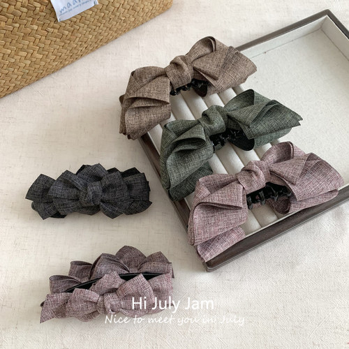 韩国多层蝴蝶结香蕉夹