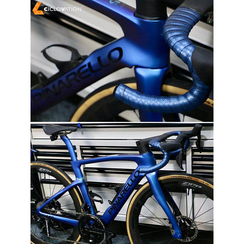 台湾驰兴ciclovation 公路自行车把带缎面金属绑带舒适吸振金色