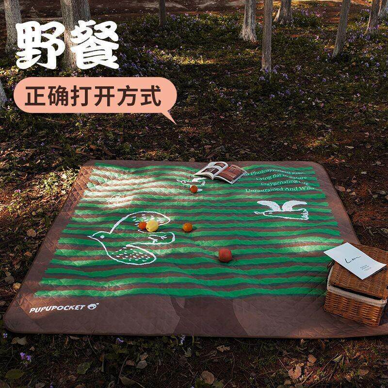 野餐垫户外防水防潮加厚坐垫便携野外野炊地垫布露营帐篷草地毯子