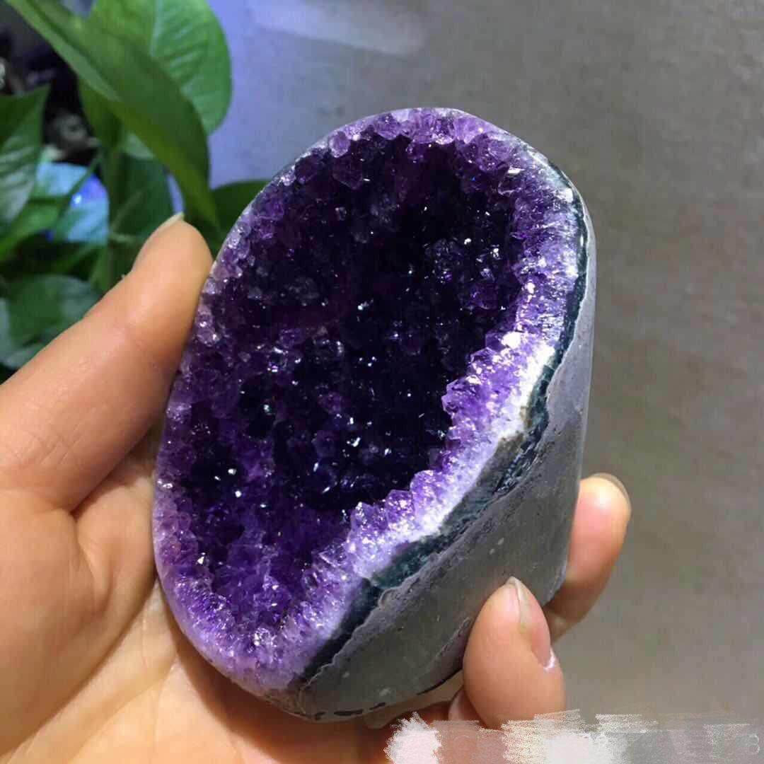 巴西乌拉圭天然紫水晶簇洞摆件原矿石块小迷你水晶洞消磁摆件送礼