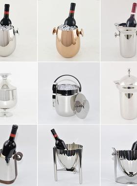 厨房餐厅不锈钢银色镜面装饰摆件咖啡壶冰桶刀叉餐具果盘烛台托盘