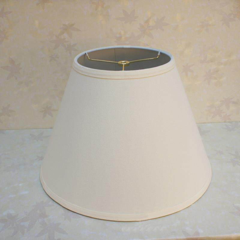 欧式布艺灯罩外壳白色圆形个性创意台灯小落地灯大配件简约卧室床