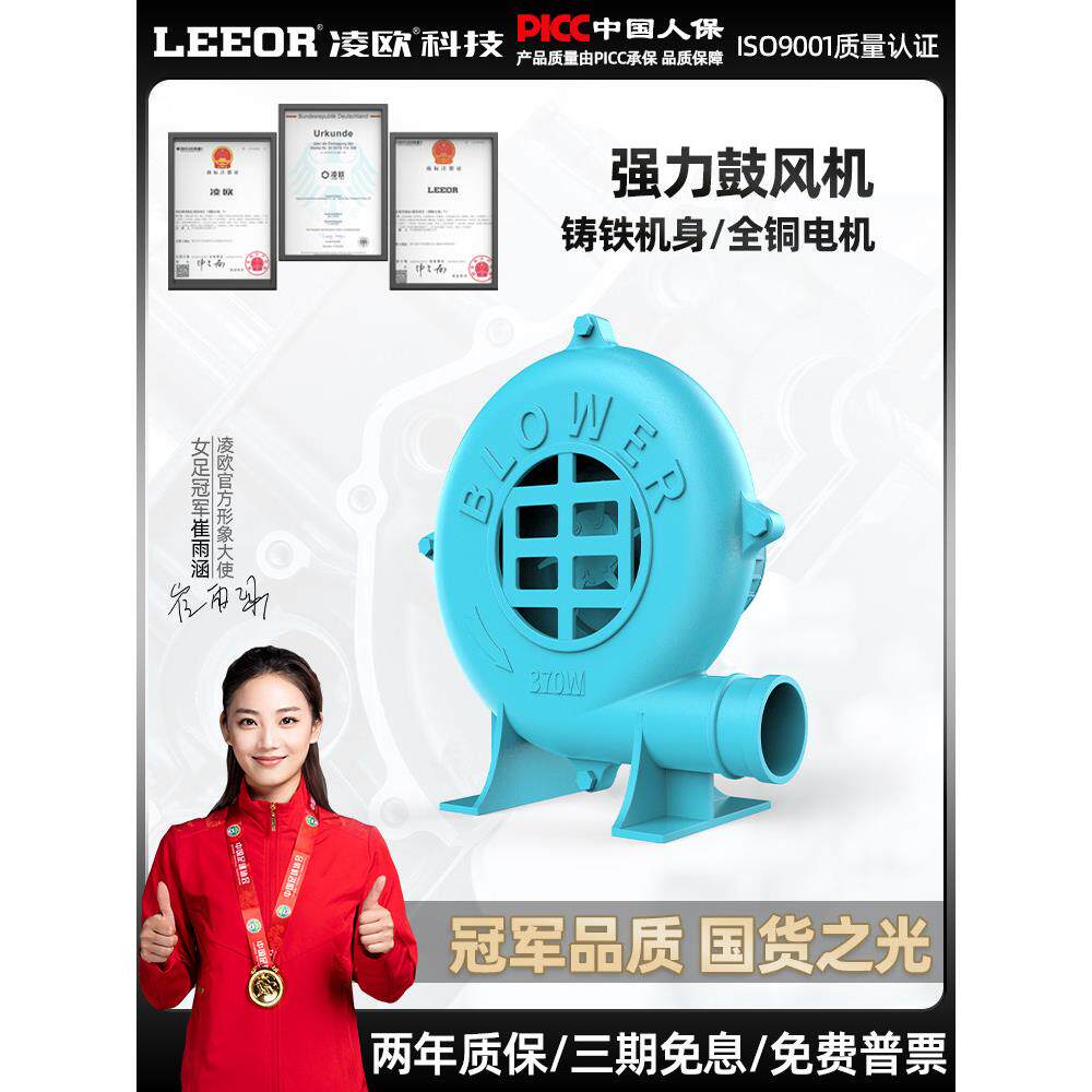 强力鼓风机工业铸铁三相大功率助燃风机气模家用烧烤柴火炉吹风机