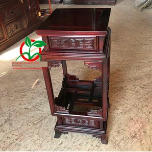 红木大花架东非黑酸枝木花几实木盆景架中式家具置物架落地高花几