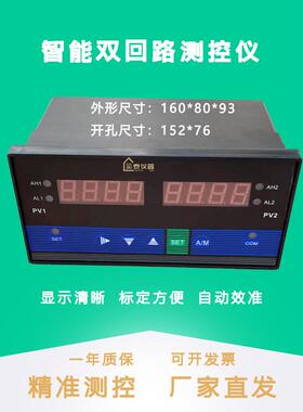 双向数字显示报警控制器D823智能双回路测量控制器温度压力液位显