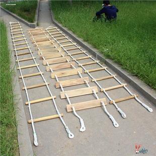 逃生梯云梯软梯消防软梯高空作业下井梯子麻绳耐磨救援绳梯攀爬梯