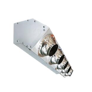 风机盘管射流风箱中央空调分风口散流球形可调送风弯头平改下出风