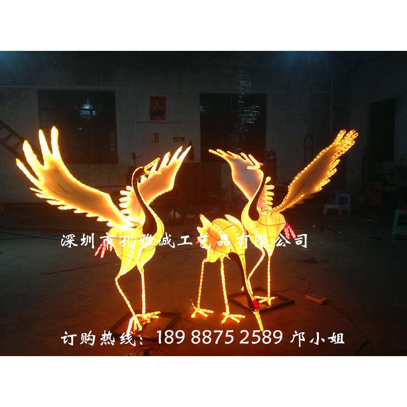 中秋仙鹤花灯/动物花灯/中秋节装饰/铁艺花灯/花灯组/中秋挂件