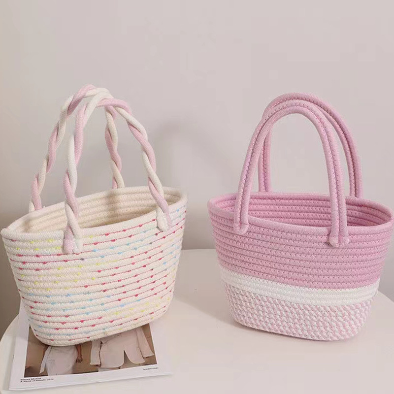 儿童自行车车筐前置款手工编织