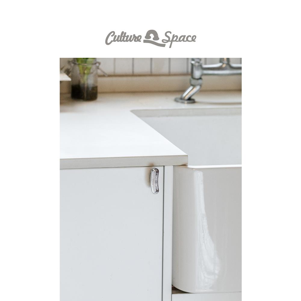 造就工间 覆古简约拉手 铜制条纹椭圆型柜门抽屉衣柜把手橱柜