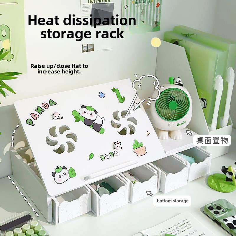 笔记本电脑桌面存储架可调显示器宿舍办公室装修工作站存储架