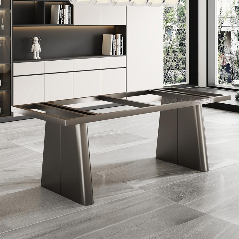 意式桌腿支架大理石餐桌底座奢石桌架不锈钢桌脚支撑岩板茶桌架子