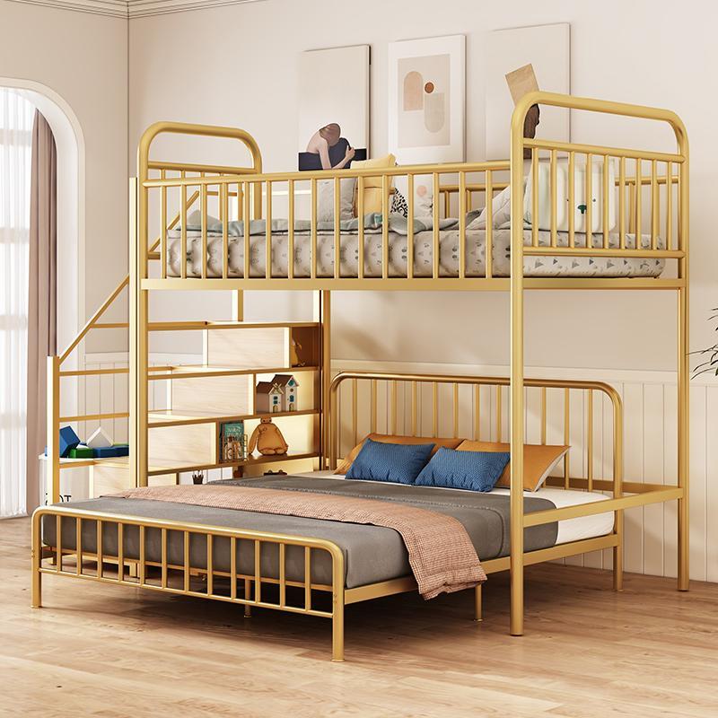旗镇铁艺高架床小户型上床下桌家用宿舍高低床公寓复式楼阁床架