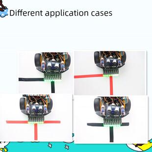 八路数字信号灰度传感器黑白红蓝黄绿线识别八路光电跟踪巡逻模块