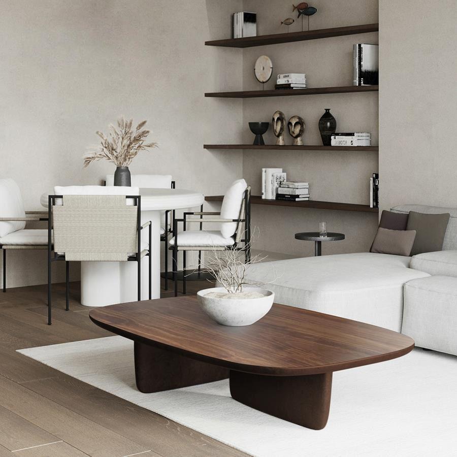 实木茶几黑色复古日式简约客厅茶桌侘寂风民宿设计师原木方形茶台