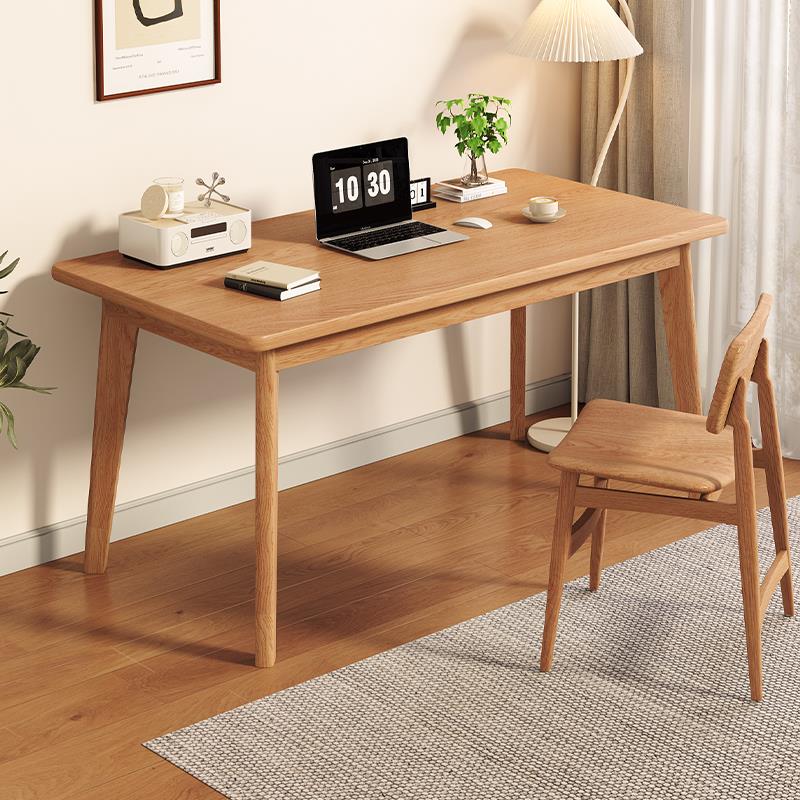 全实木书桌中学生学习桌书桌电脑办公桌家用小户型橡木长条窄桌