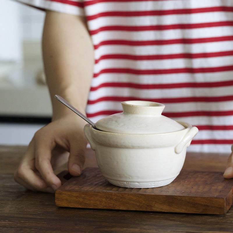 曼叙小砂锅一人份家用汤煲砂锅干烧不裂耐高温土陶砂锅汤煲可明火