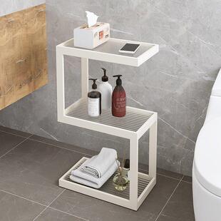 化妆室置物架浴室厕所淋浴房沐浴露纸巾收纳小架子多层置物架落地