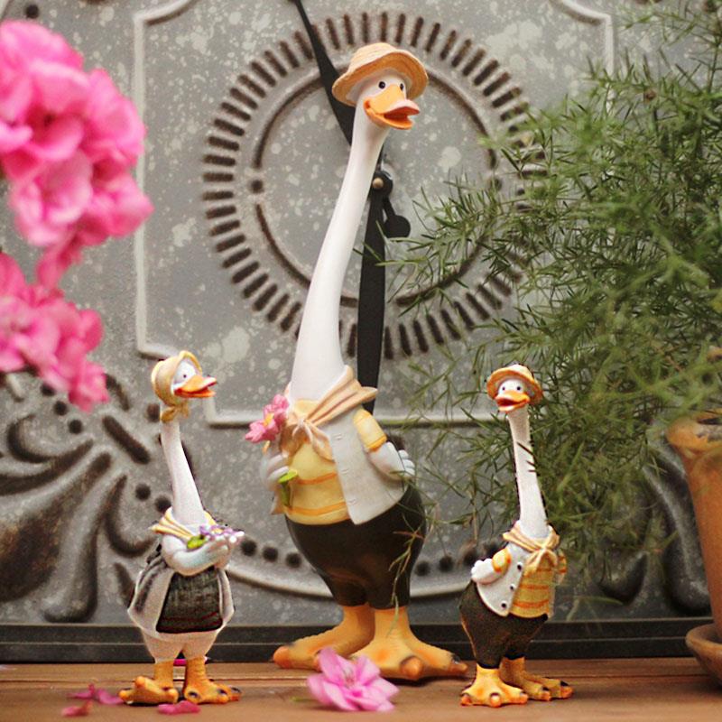 花园庭院装饰摆件鸭子阳台布置民宿别墅户外室外动物摆设露台树脂