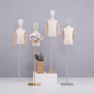 儿童模特道具半身童装服装店男女小孩衣服展示架带头人台模特架子