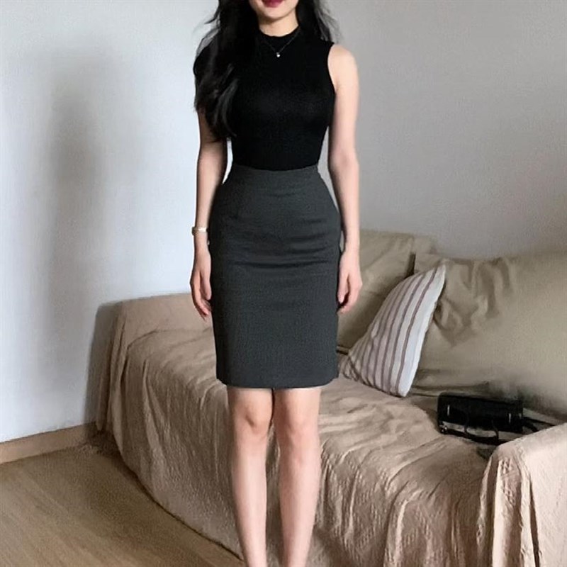 辣妹纯欲风女士打l底高领无袖打底衫柔软气质百搭T恤上衣时尚背心