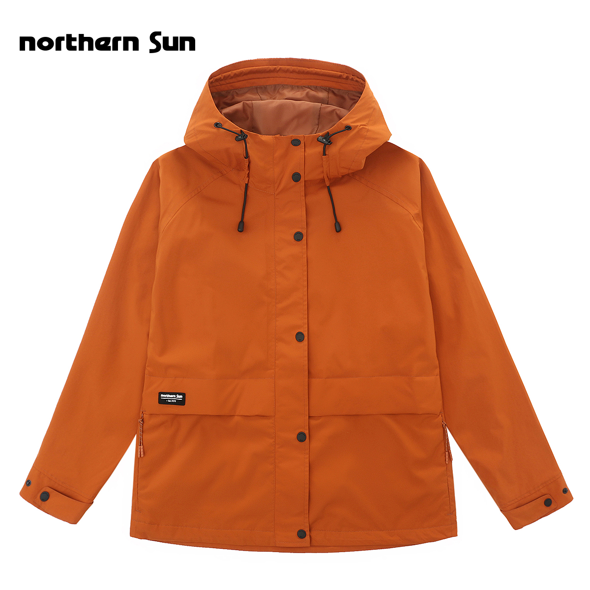 诺思山户外2022春新款女单层冲锋衣夹克宽松短款防风防水风衣2578